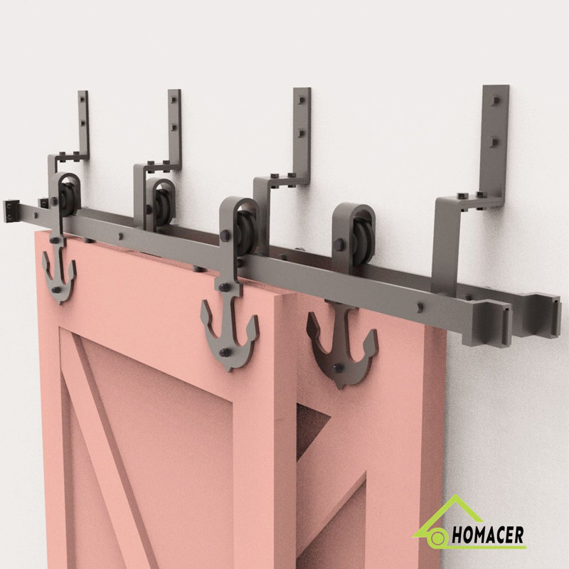 Homacer Anchor Bypass Barn Door Hardware Kit Wayfair